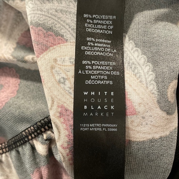 WHBM Long Sleeve Paisley Printed Blouse - Picture 11 of 12